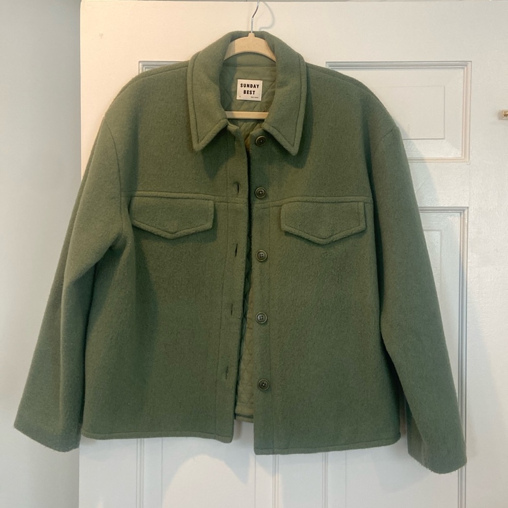 Aritzia Sundays Best Green Jacket